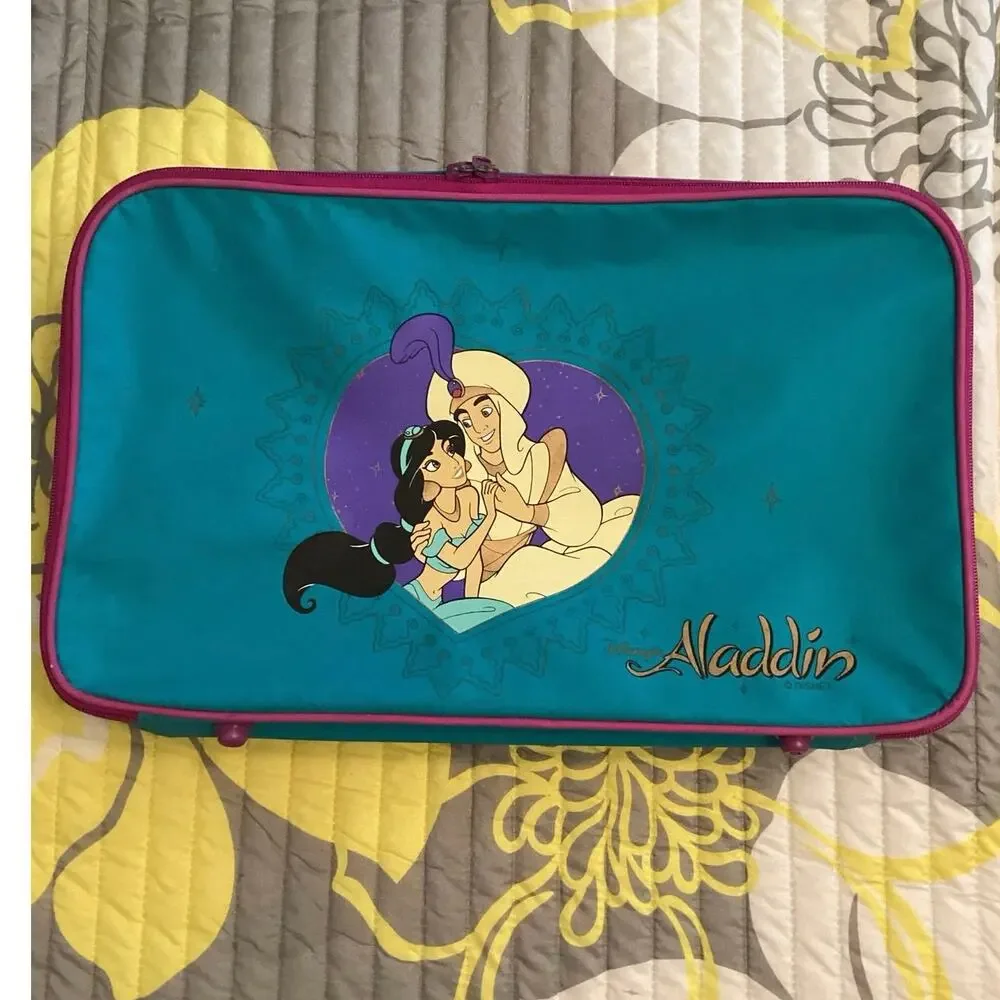 Vintage 1990s Disney Aladdin and Princess Jasmine children's travel bag 1992